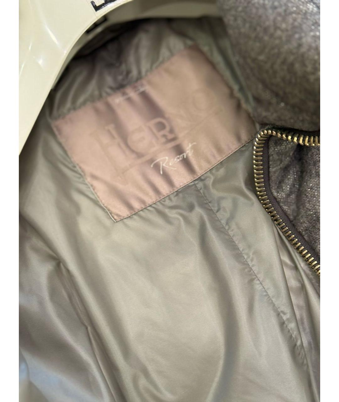 HERNO Серый кашемировый пуховик, фото 4