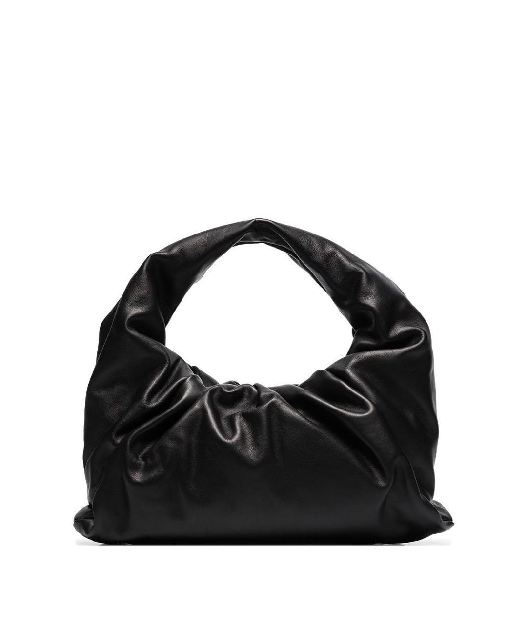 BOTTEGA VENETA Черная кожаная сумка с короткими ручками, фото 1