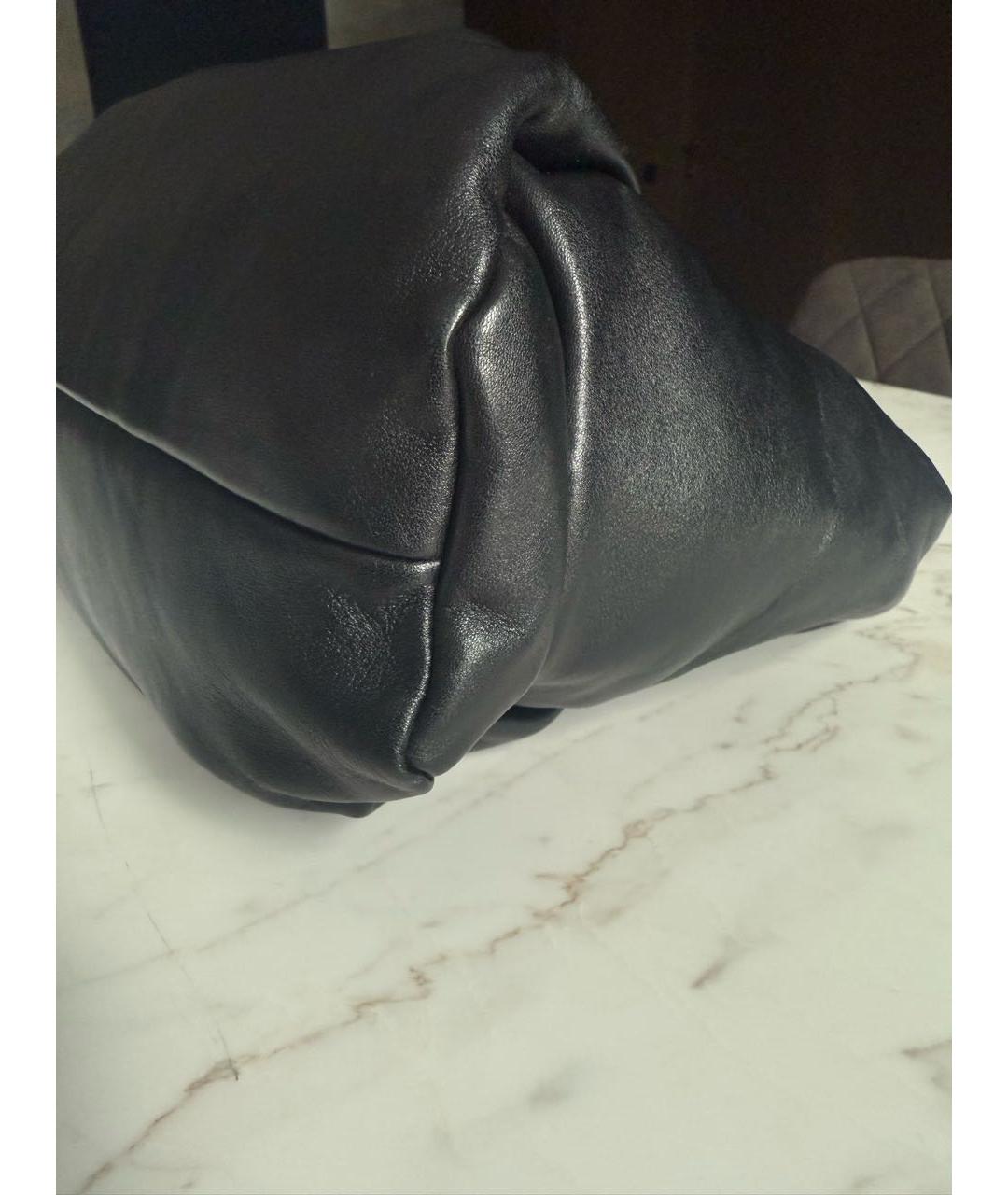 BOTTEGA VENETA Черная кожаная сумка с короткими ручками, фото 6