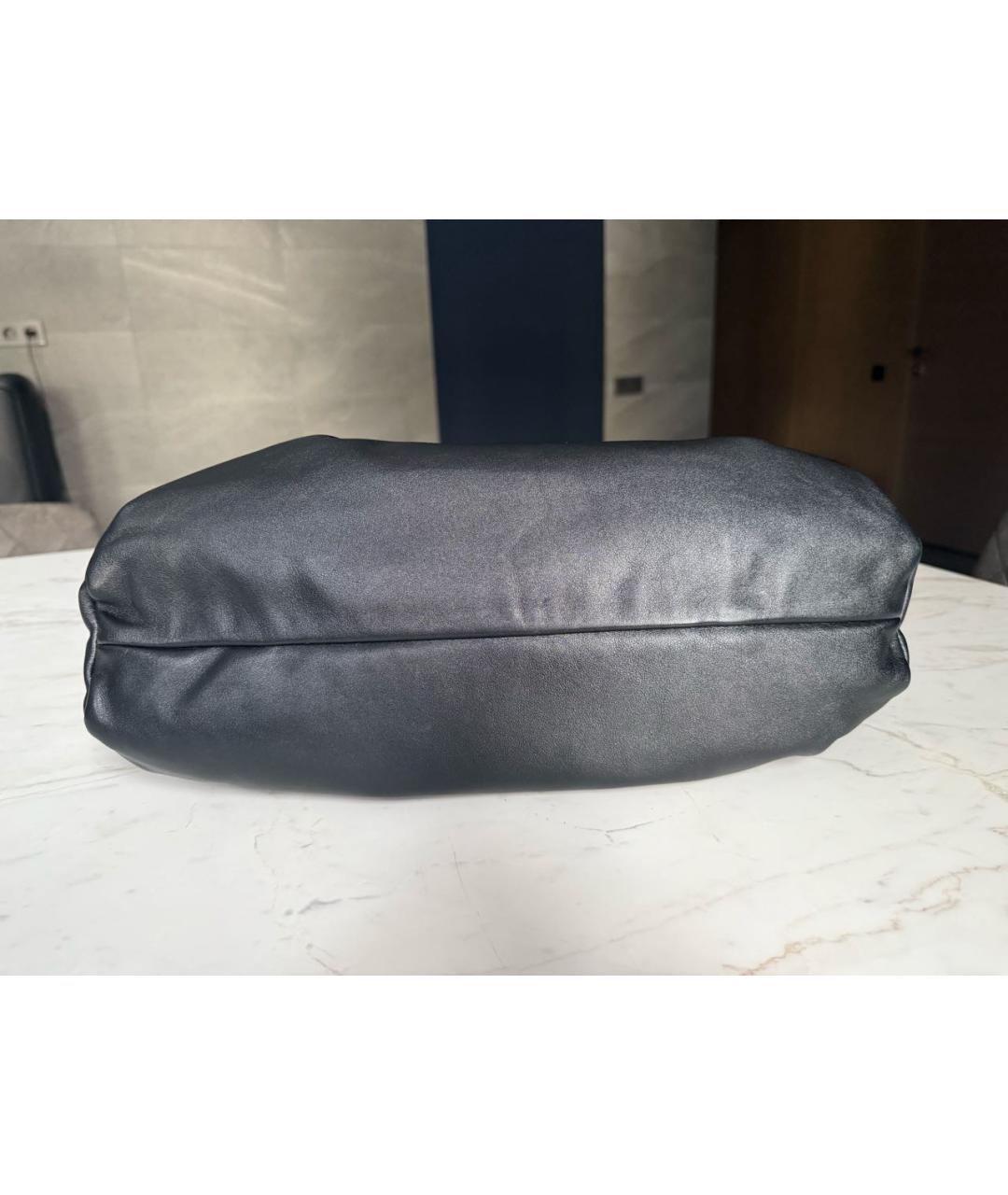 BOTTEGA VENETA Черная кожаная сумка с короткими ручками, фото 4