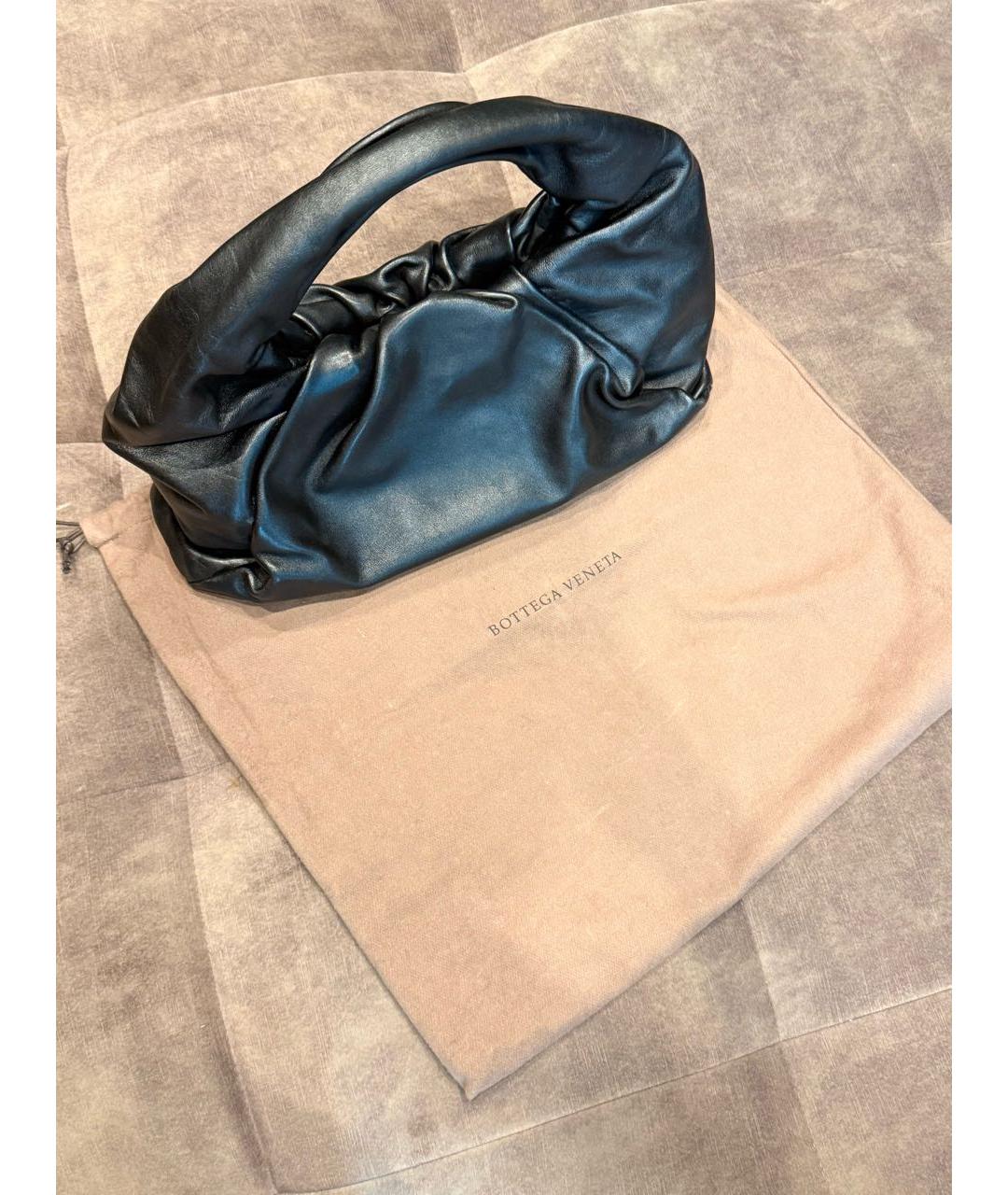 BOTTEGA VENETA Черная кожаная сумка с короткими ручками, фото 8