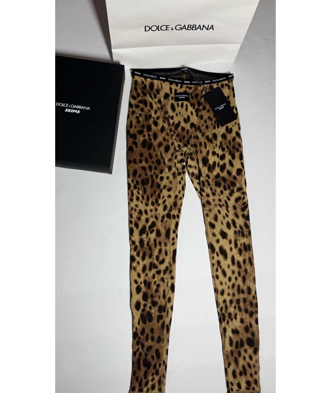 DOLCE&GABBANA Черные хлопковые леггинсы и велосипедки, фото 5