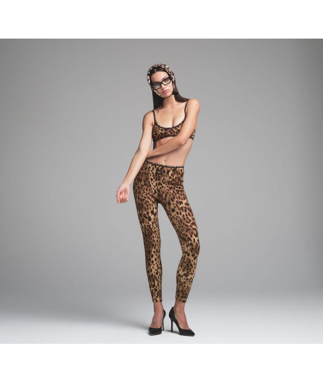 DOLCE&GABBANA Черные хлопковые леггинсы и велосипедки, фото 6