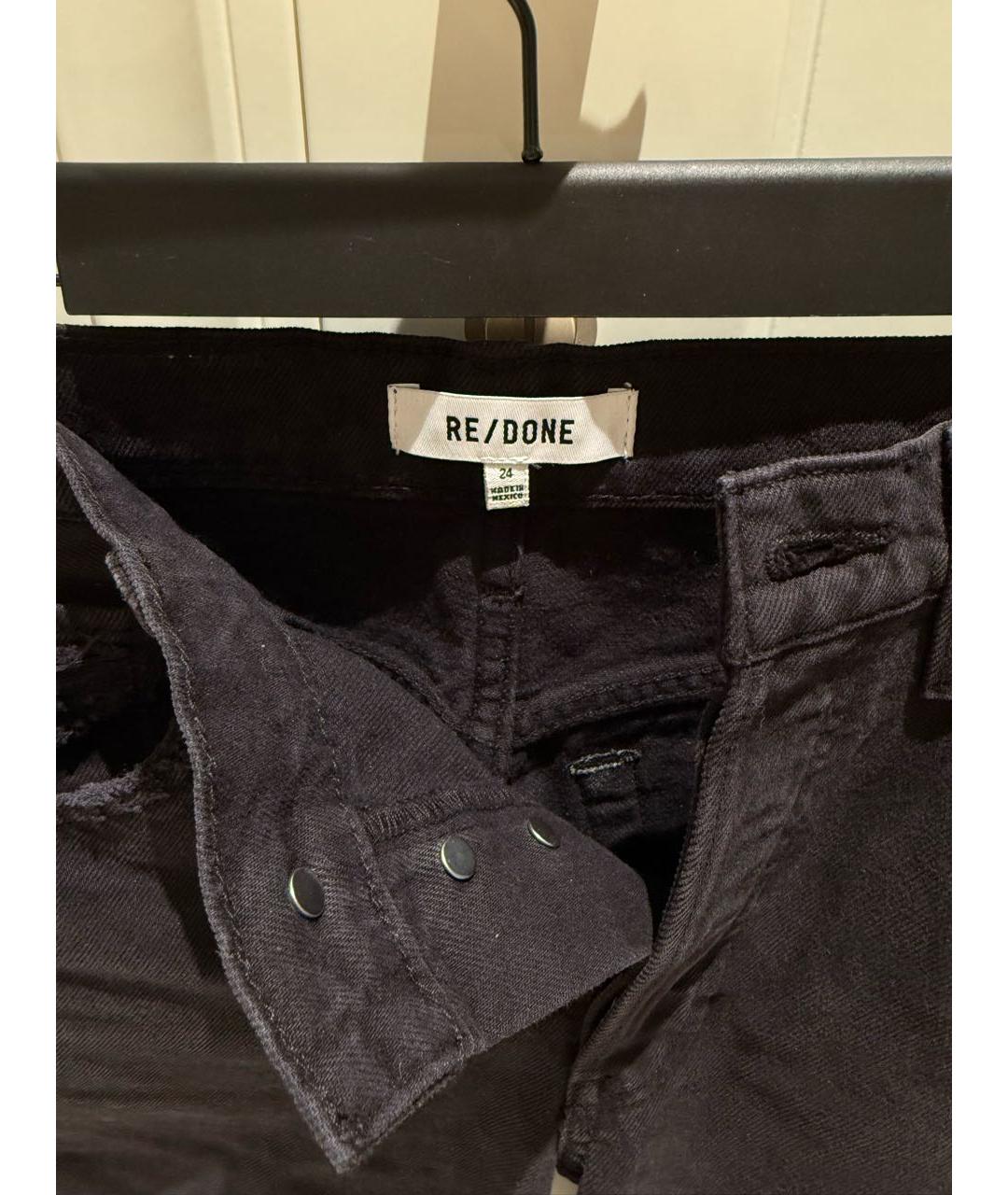 RE/DONE Черные хлопковые прямые джинсы, фото 3