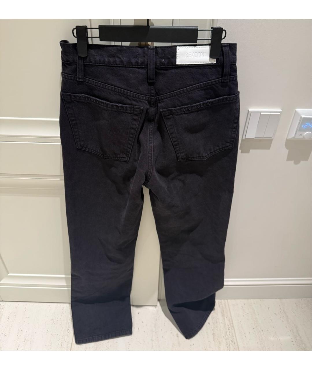 RE/DONE Черные хлопковые прямые джинсы, фото 2