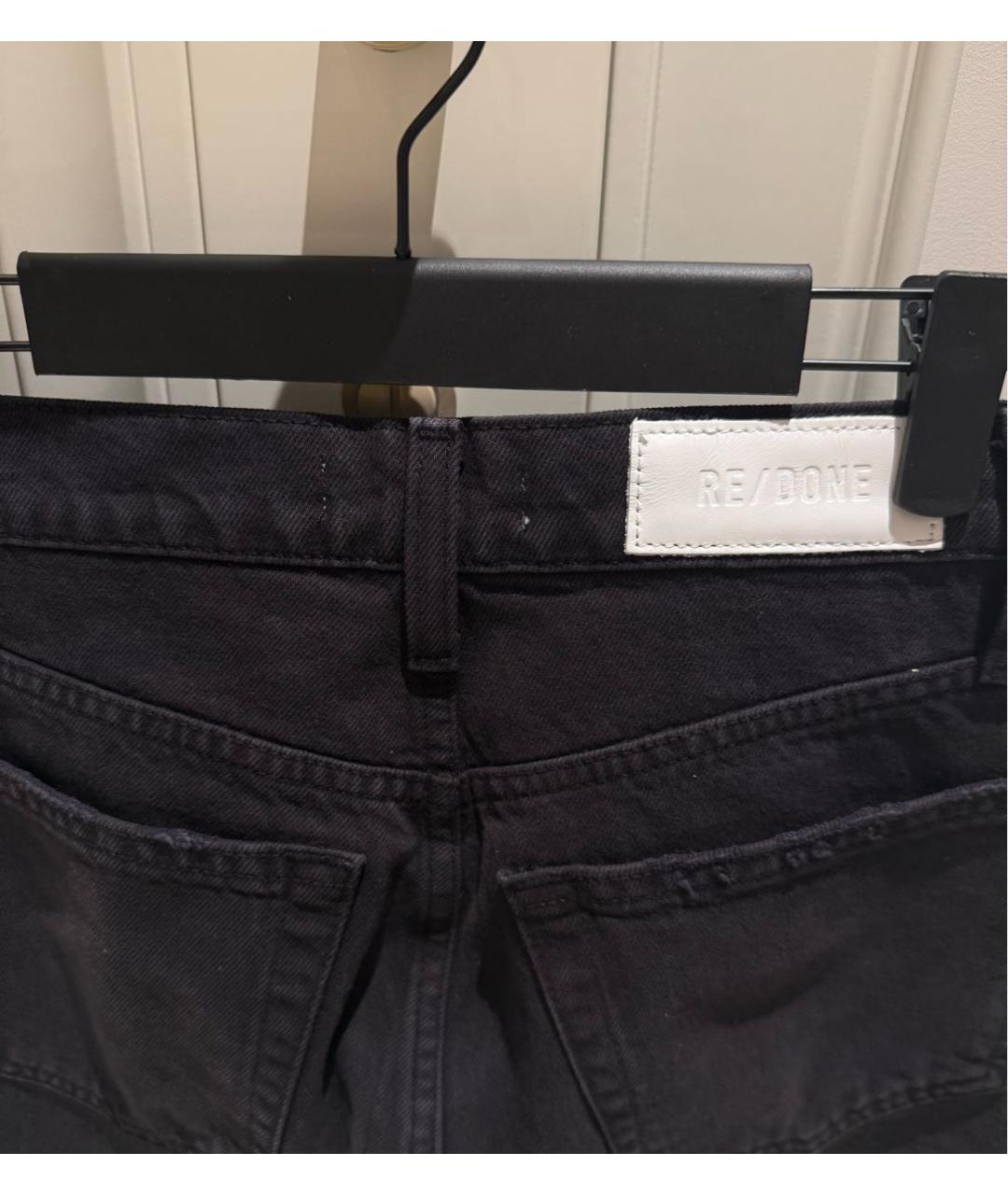 RE/DONE Черные хлопковые прямые джинсы, фото 4