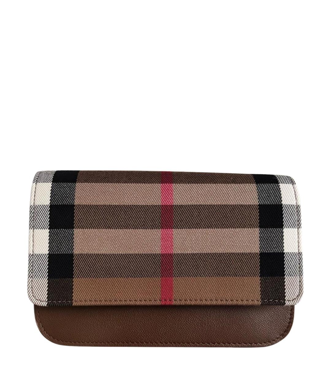 BURBERRY Коричневая кожаная сумка через плечо, фото 1