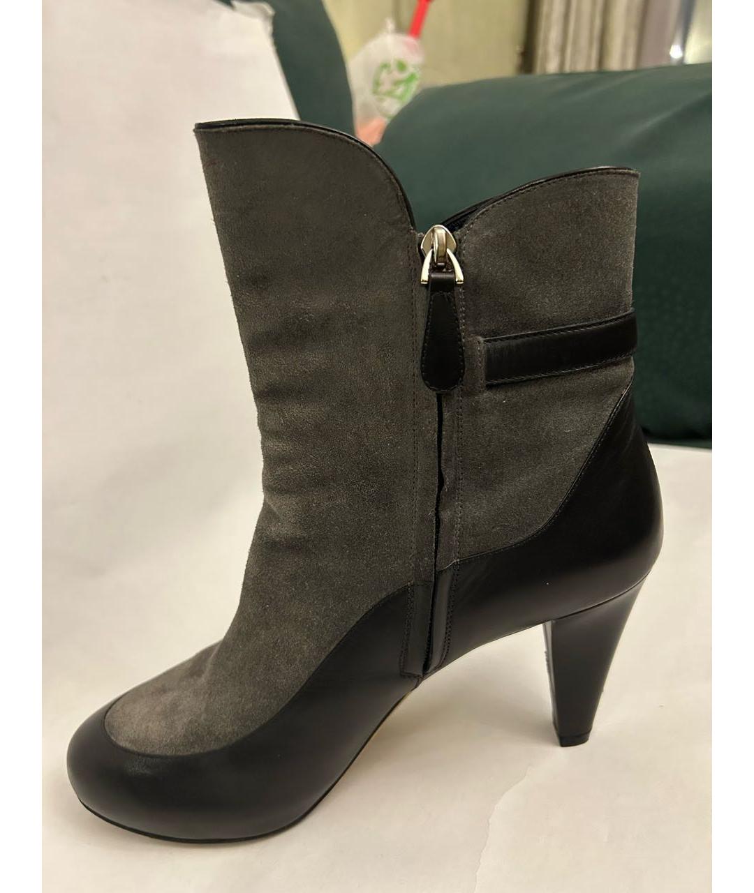 BALLY Серые кожаные ботильоны, фото 6