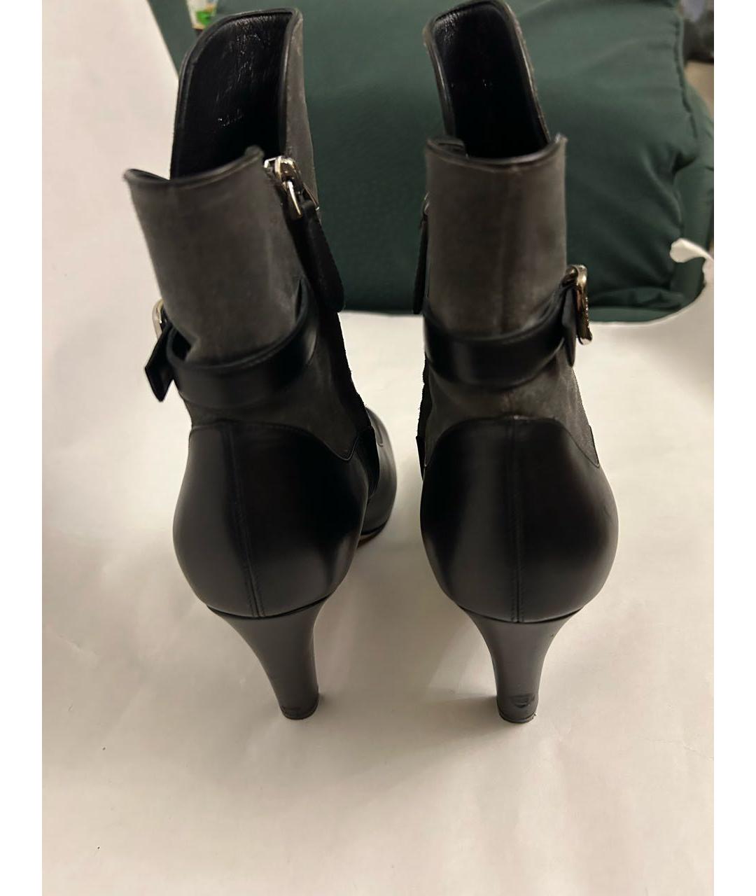 BALLY Серые кожаные ботильоны, фото 4