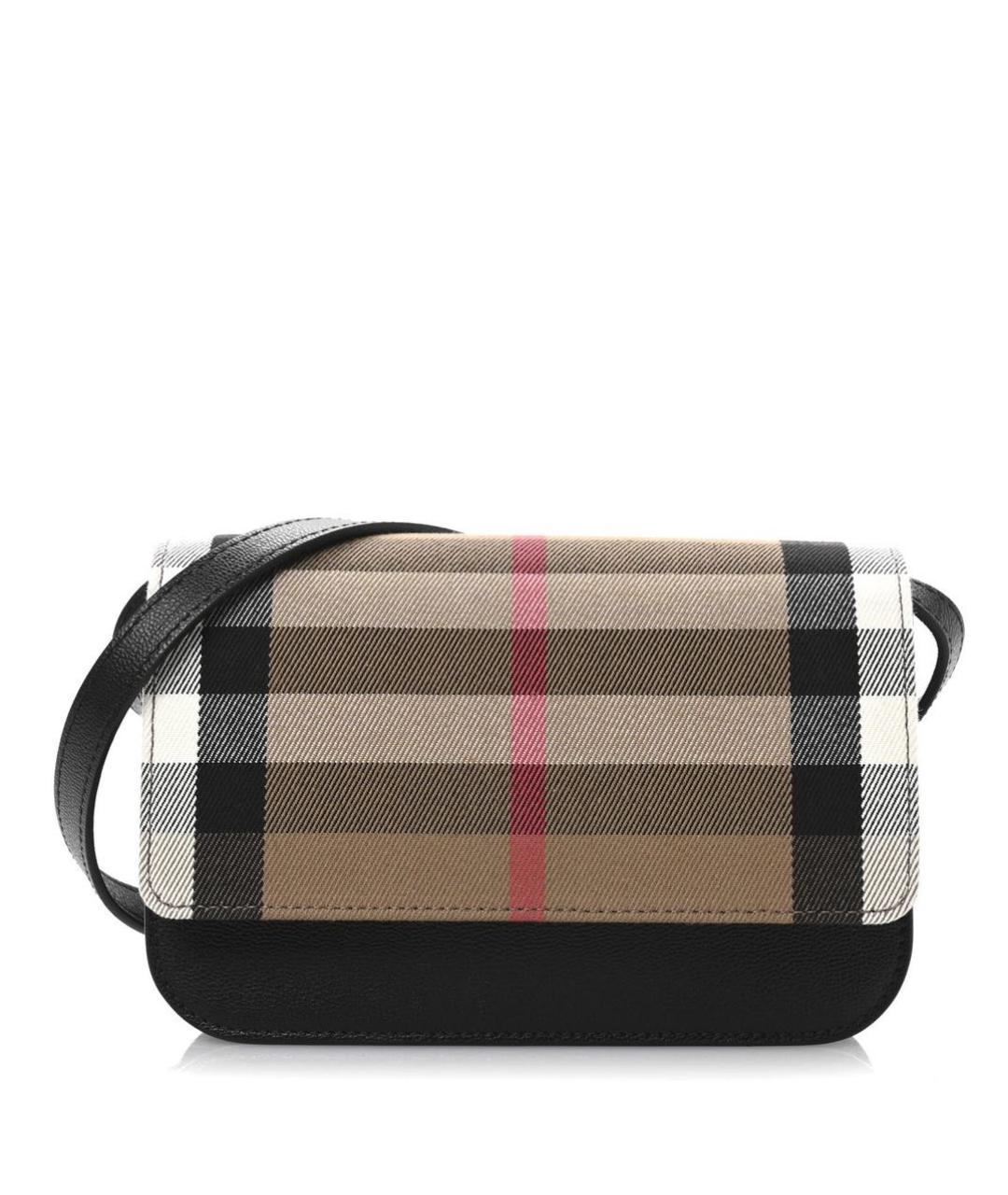 BURBERRY Черная кожаная сумка через плечо, фото 8