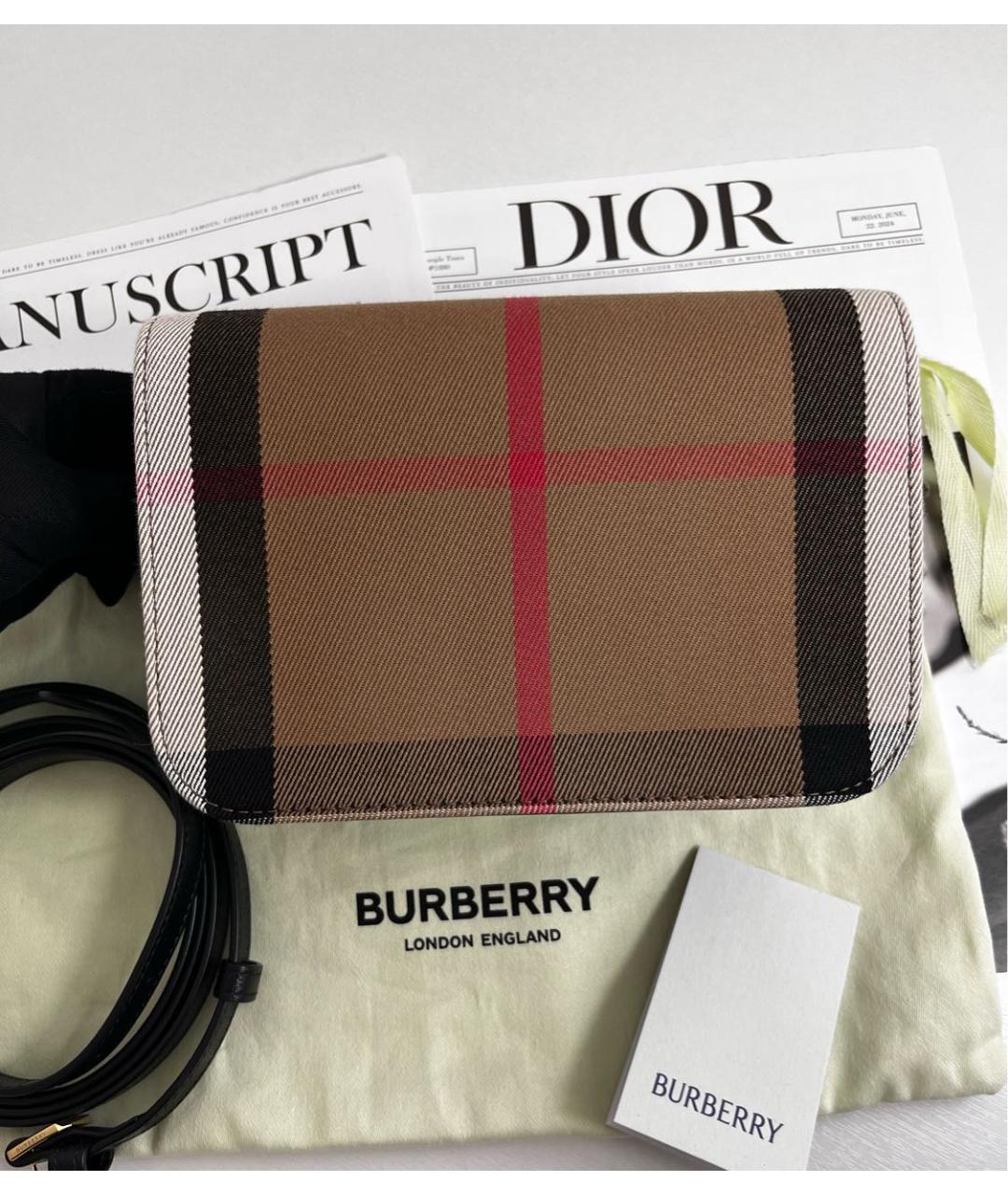 BURBERRY Черная кожаная сумка через плечо, фото 3