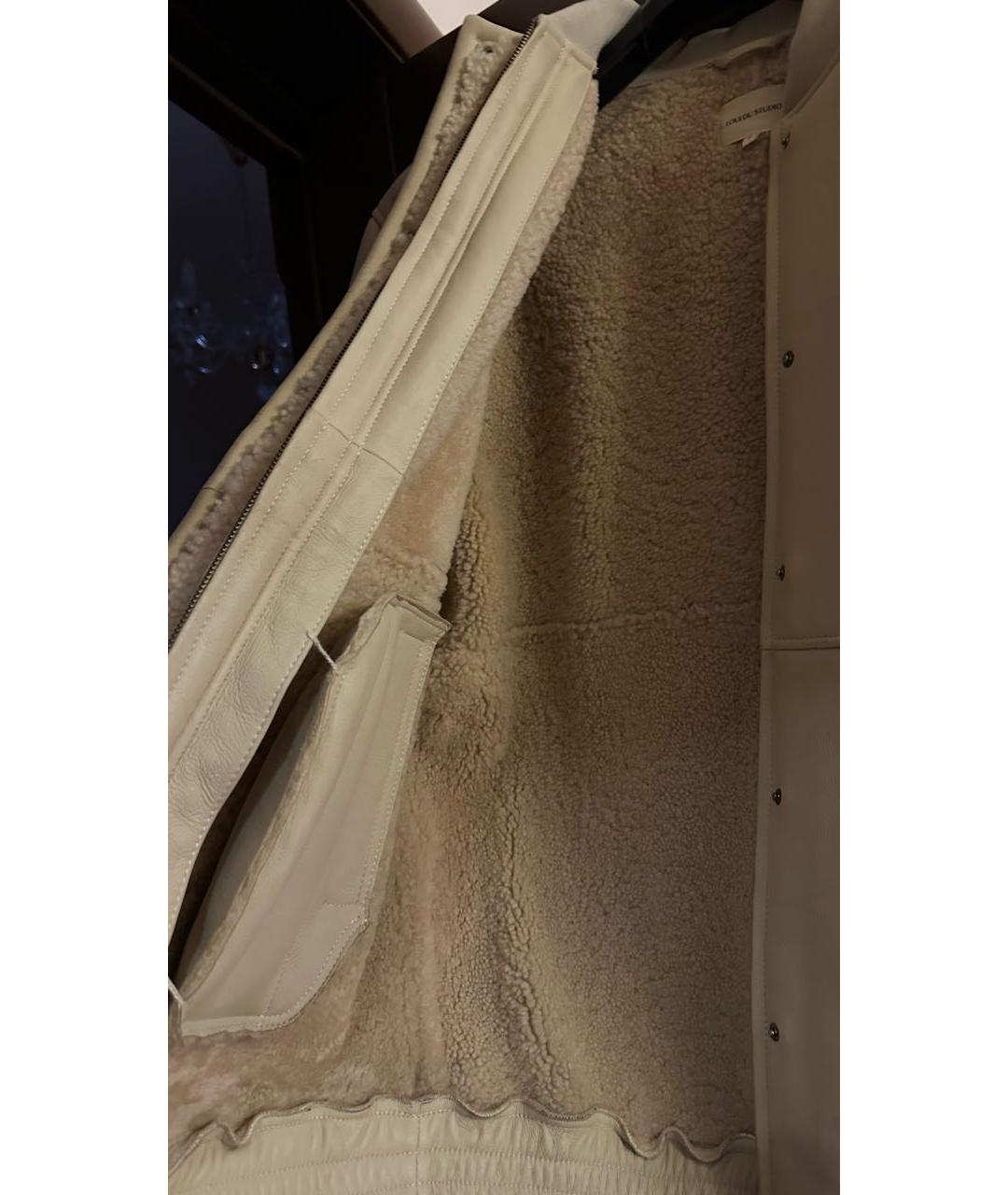 LOULOU STUDIO Бежевая кожаная дубленка, фото 4