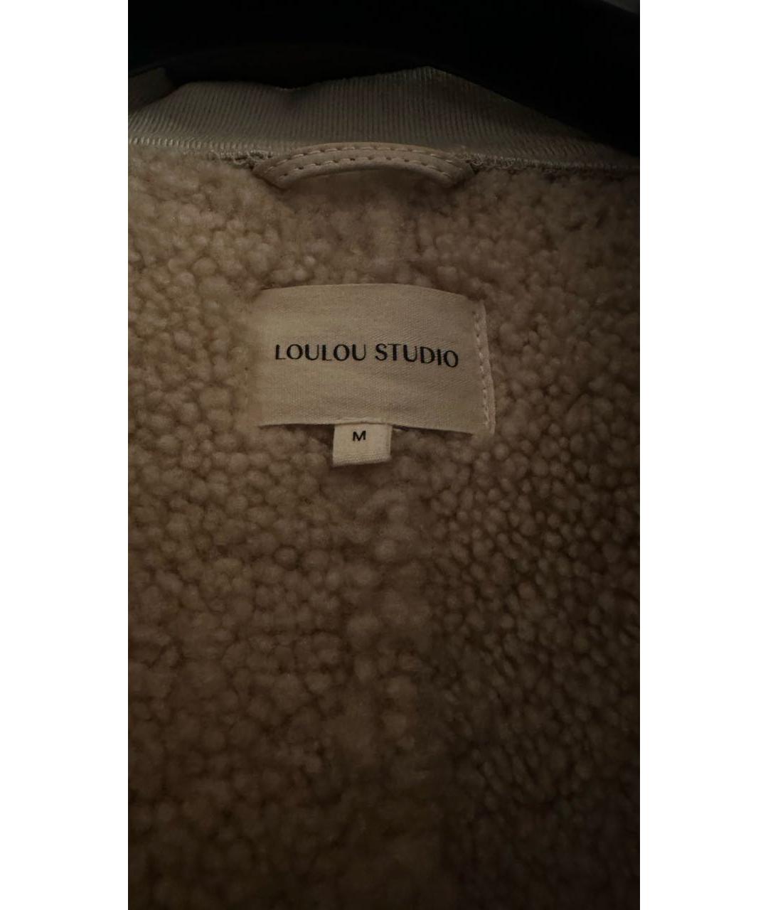 LOULOU STUDIO Бежевая кожаная дубленка, фото 3
