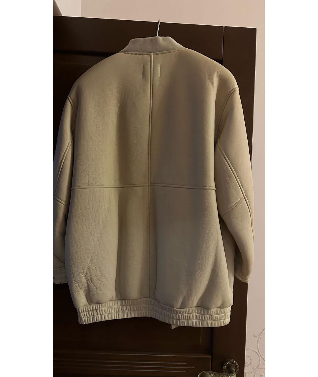 LOULOU STUDIO Бежевая кожаная дубленка, фото 2