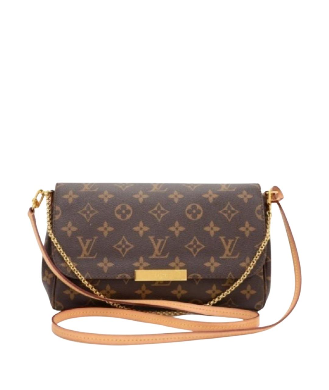 LOUIS VUITTON Коричневая кожаная сумка через плечо, фото 1