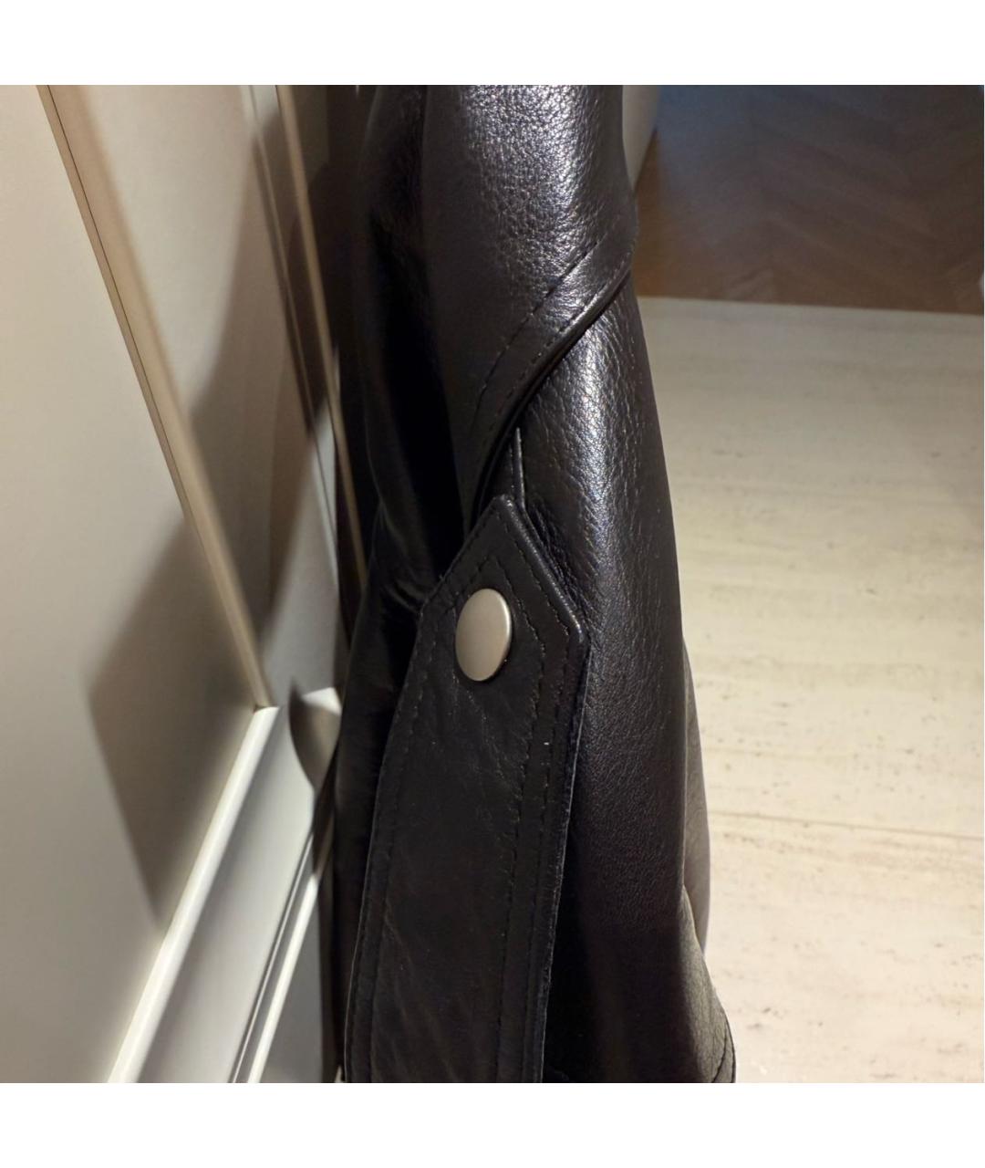 PERVERT Черная кожаная куртка, фото 4