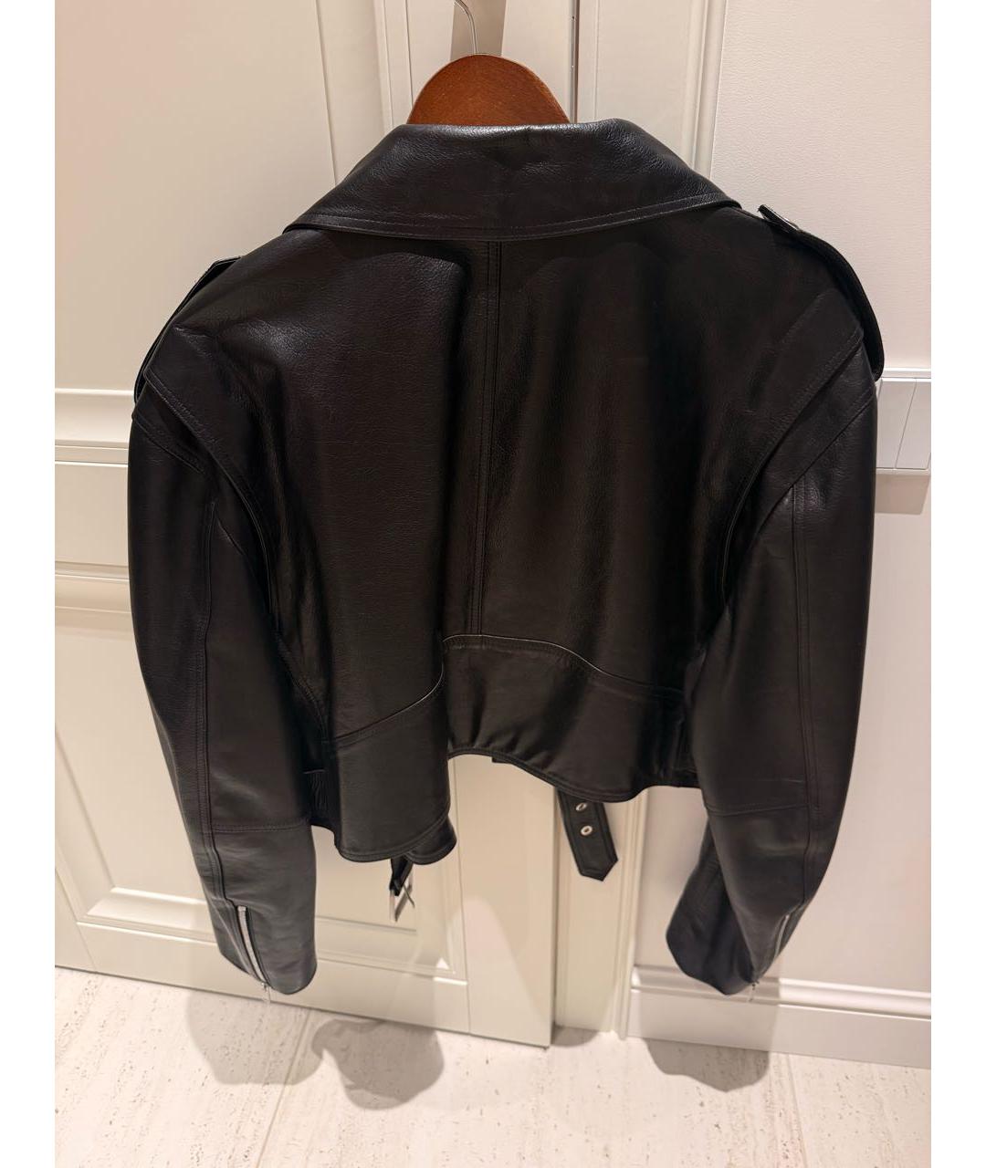 PERVERT Черная кожаная куртка, фото 2