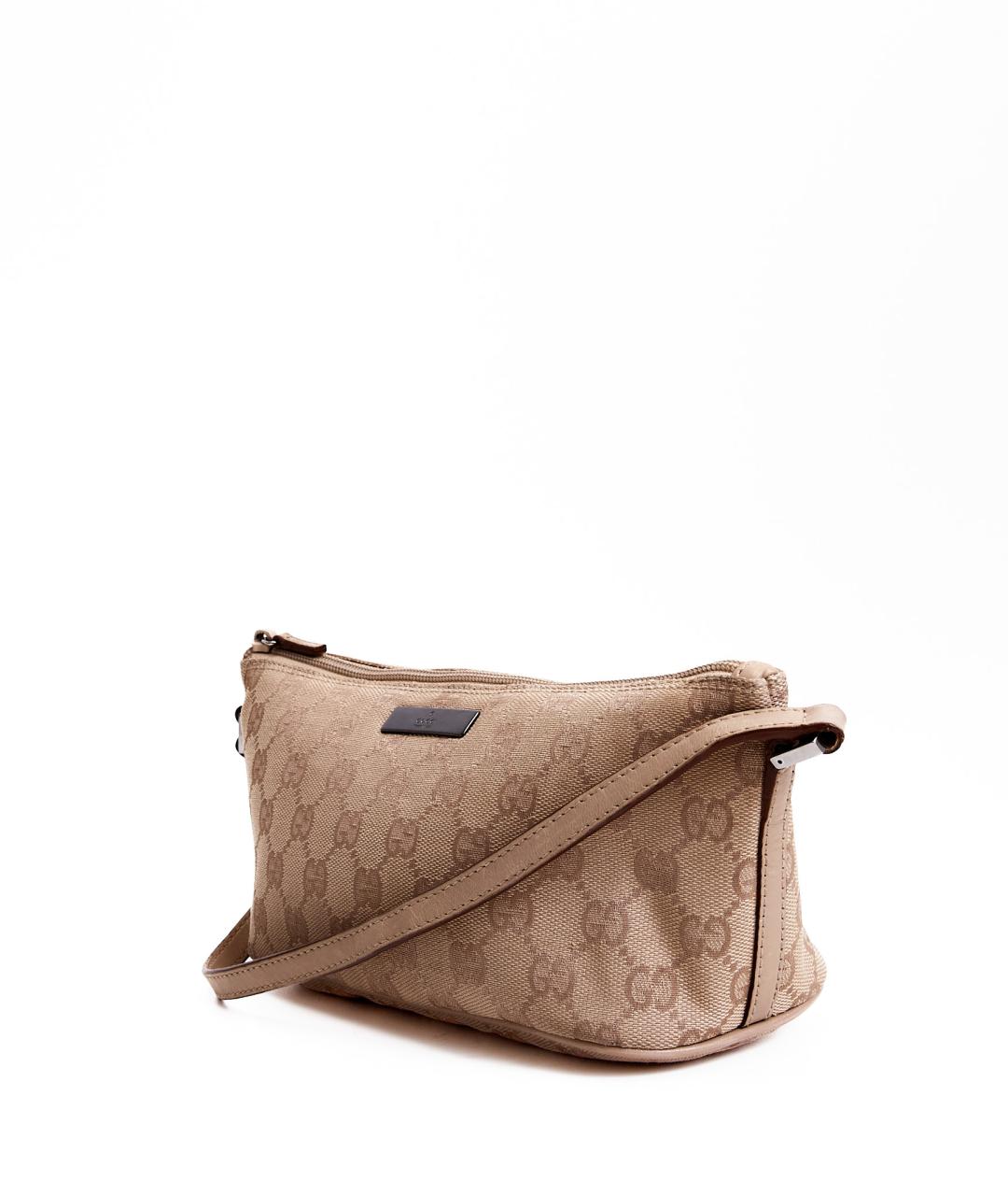 GUCCI Бежевая тканевая сумка с короткими ручками, фото 2