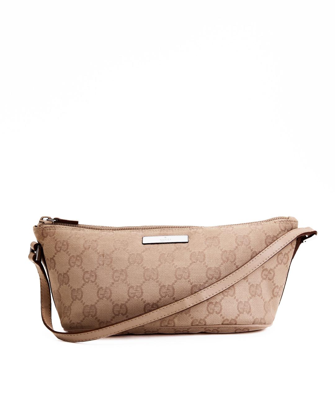 GUCCI Бежевая тканевая сумка с короткими ручками, фото 1