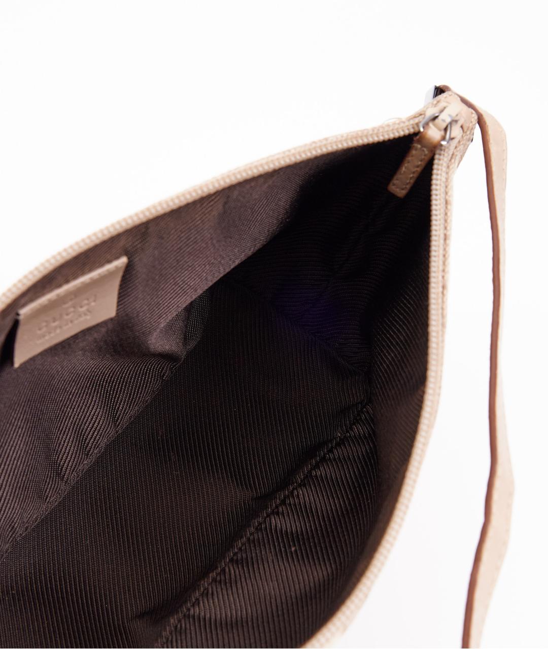 GUCCI Бежевая тканевая сумка с короткими ручками, фото 4