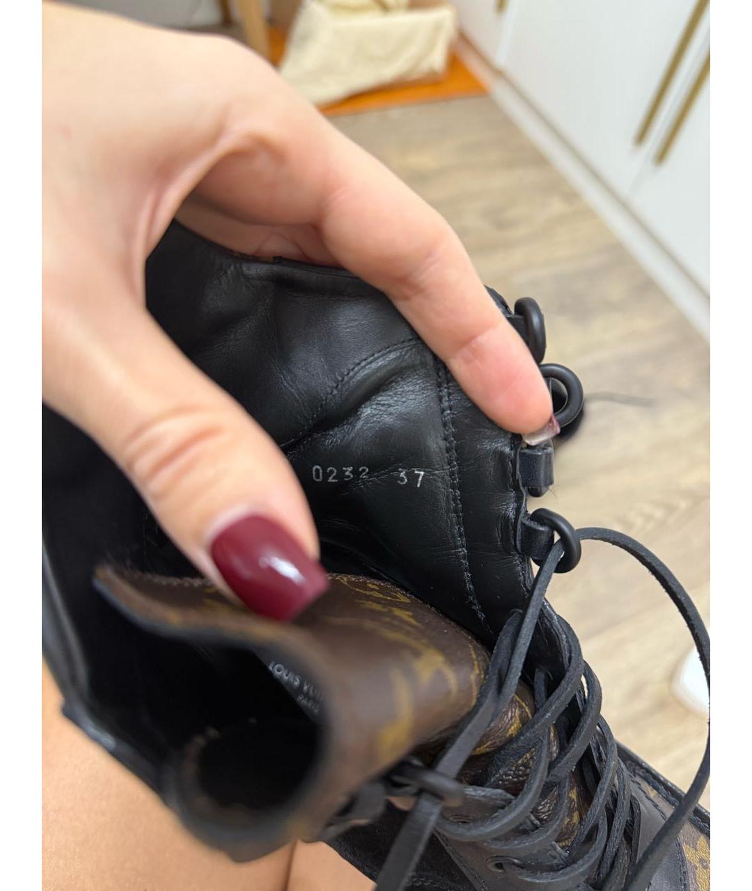LOUIS VUITTON Коричневые кожаные полусапоги, фото 8