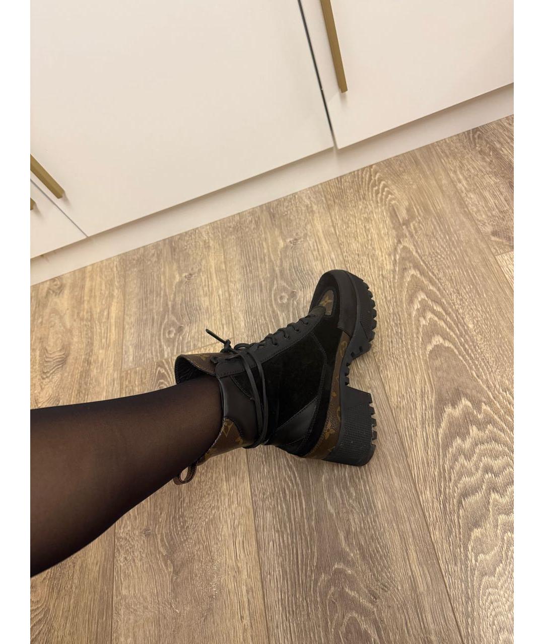 LOUIS VUITTON Коричневые кожаные полусапоги, фото 5