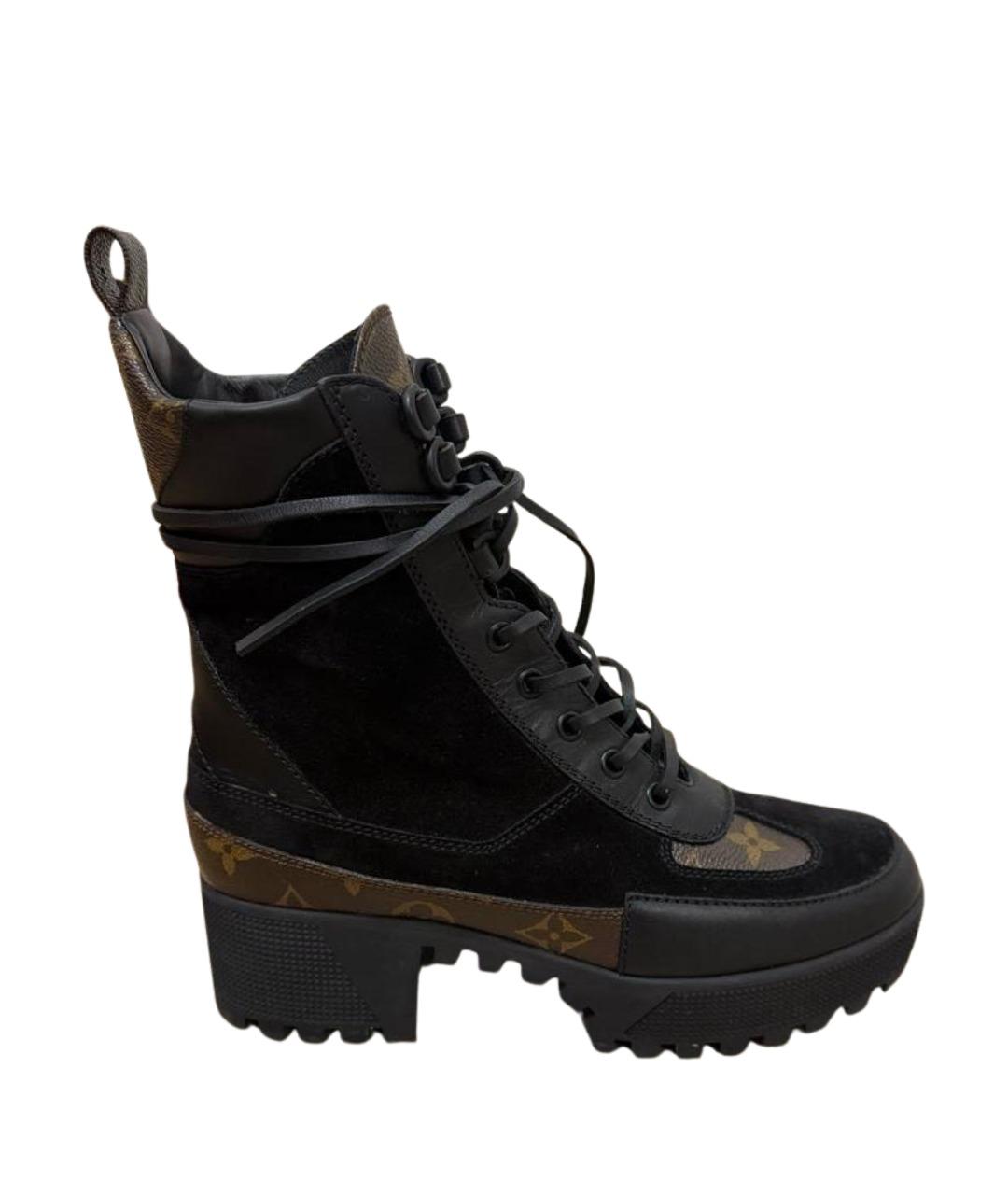 LOUIS VUITTON Коричневые кожаные полусапоги, фото 10