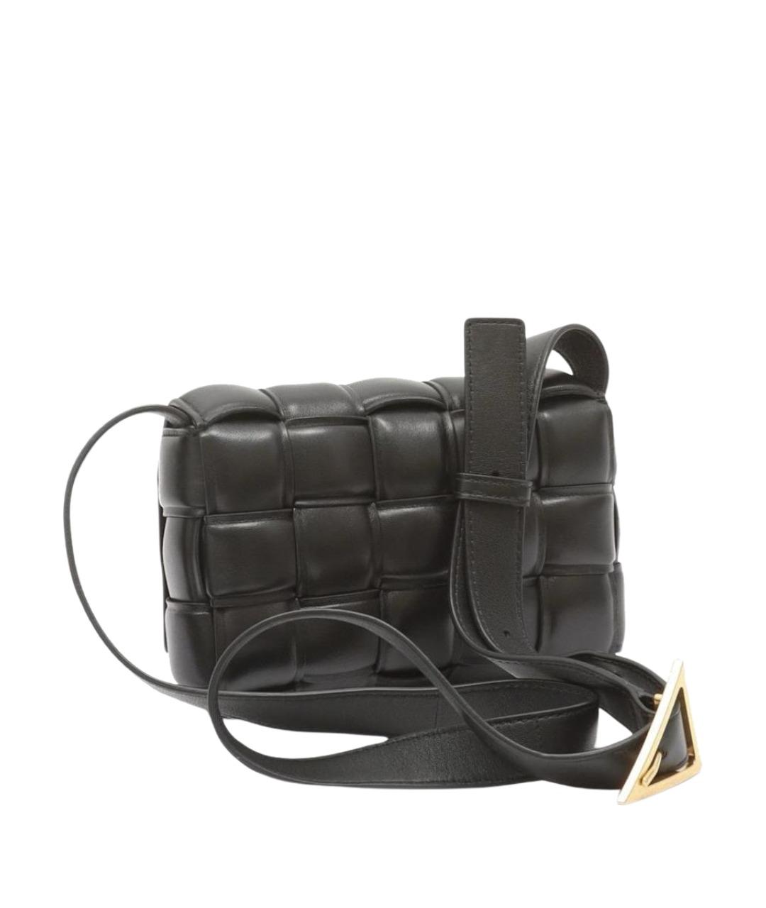 BOTTEGA VENETA Черная кожаная сумка через плечо, фото 1