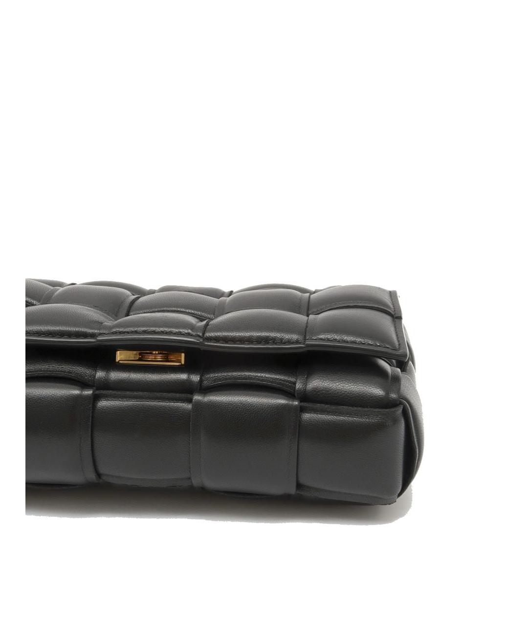 BOTTEGA VENETA Черная кожаная сумка через плечо, фото 7