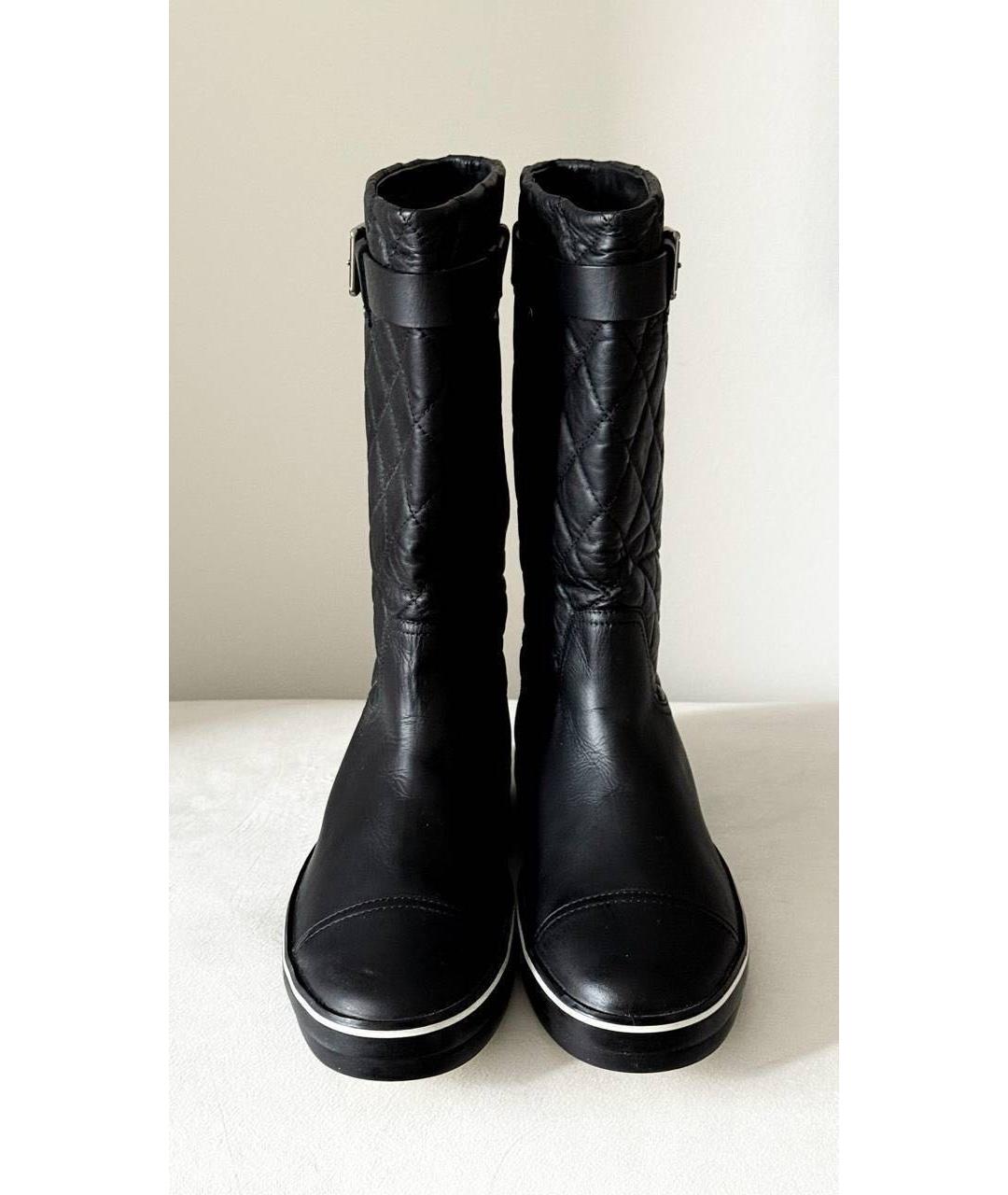 CHANEL Черные сапоги, фото 4