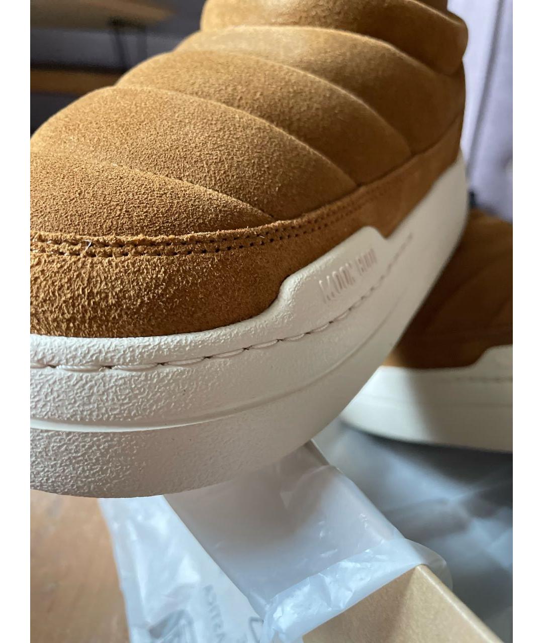 MOON BOOT Горчичные замшевые полусапоги, фото 8