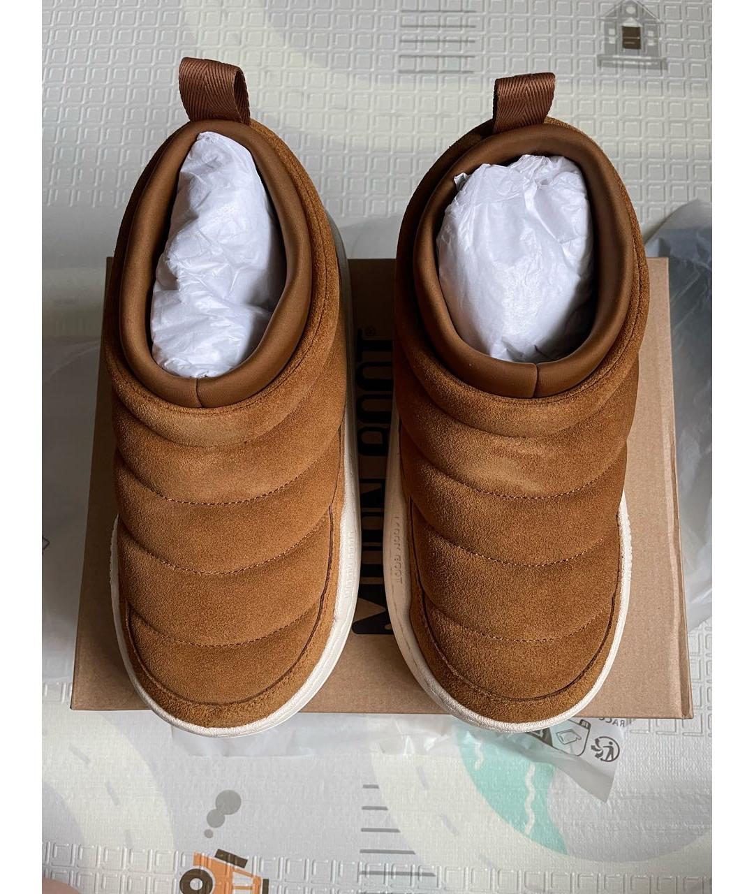 MOON BOOT Горчичные замшевые полусапоги, фото 3