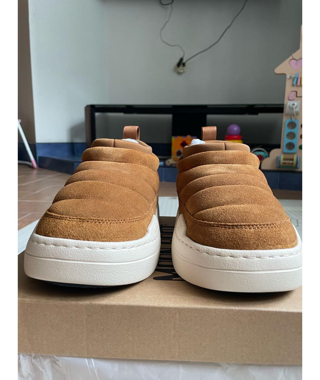 MOON BOOT Горчичные замшевые полусапоги, фото 2