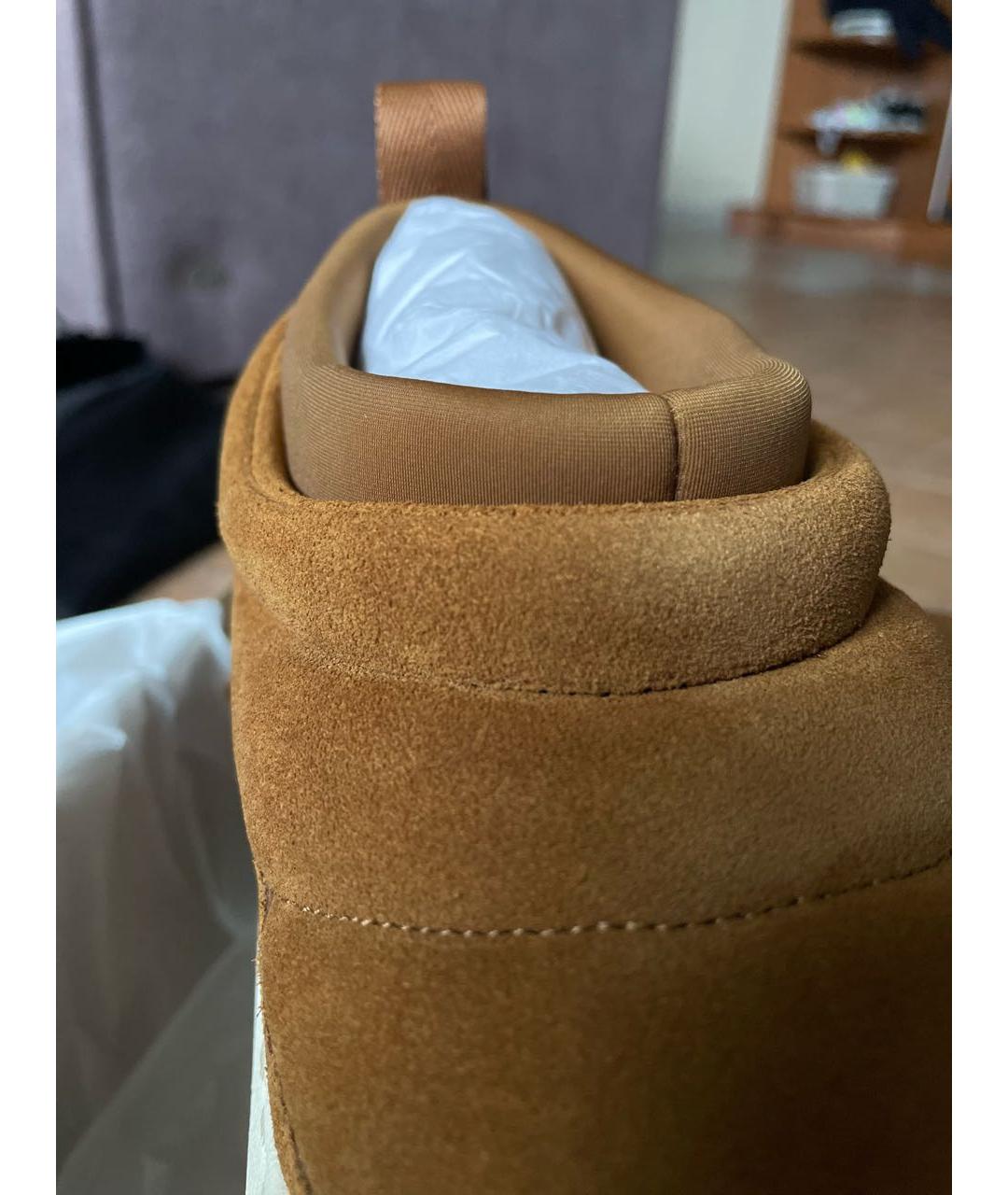 MOON BOOT Горчичные замшевые полусапоги, фото 6