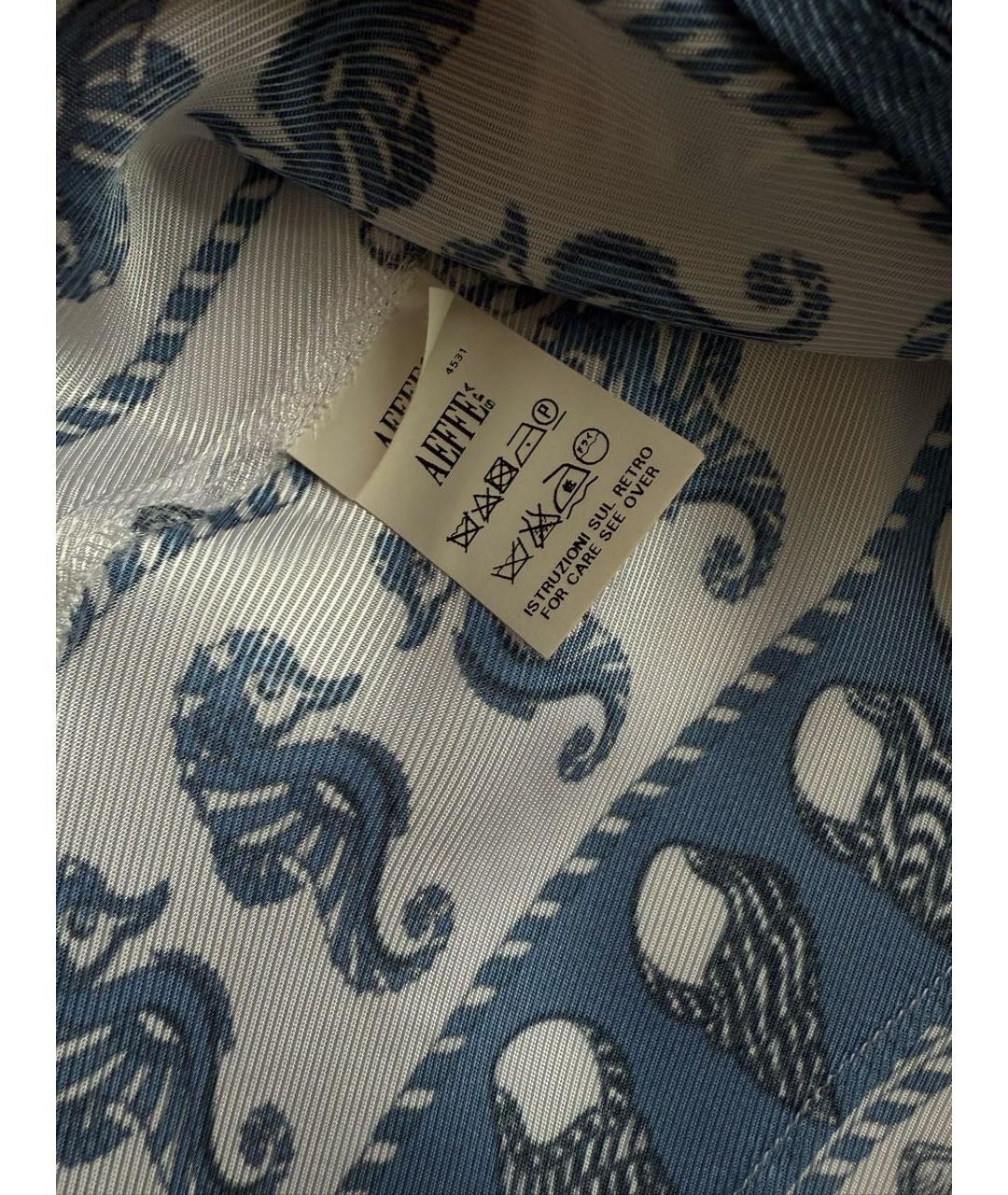 PHILOSOPHY DI ALBERTA FERRETTI Голубая шелковая блузы, фото 4