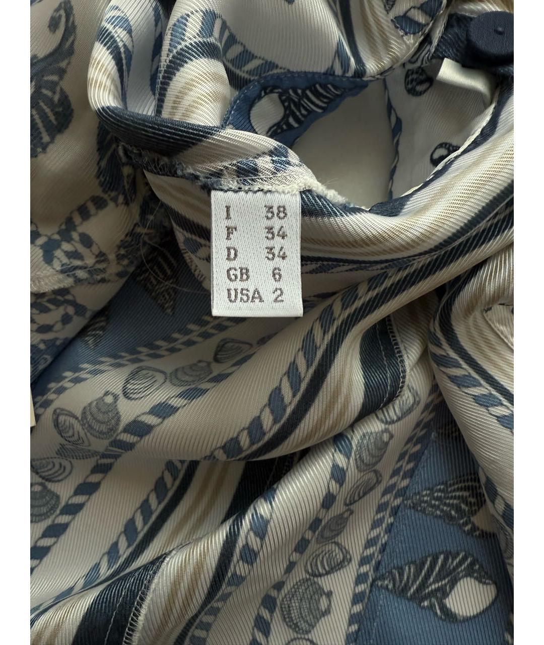 PHILOSOPHY DI ALBERTA FERRETTI Голубая шелковая блузы, фото 7