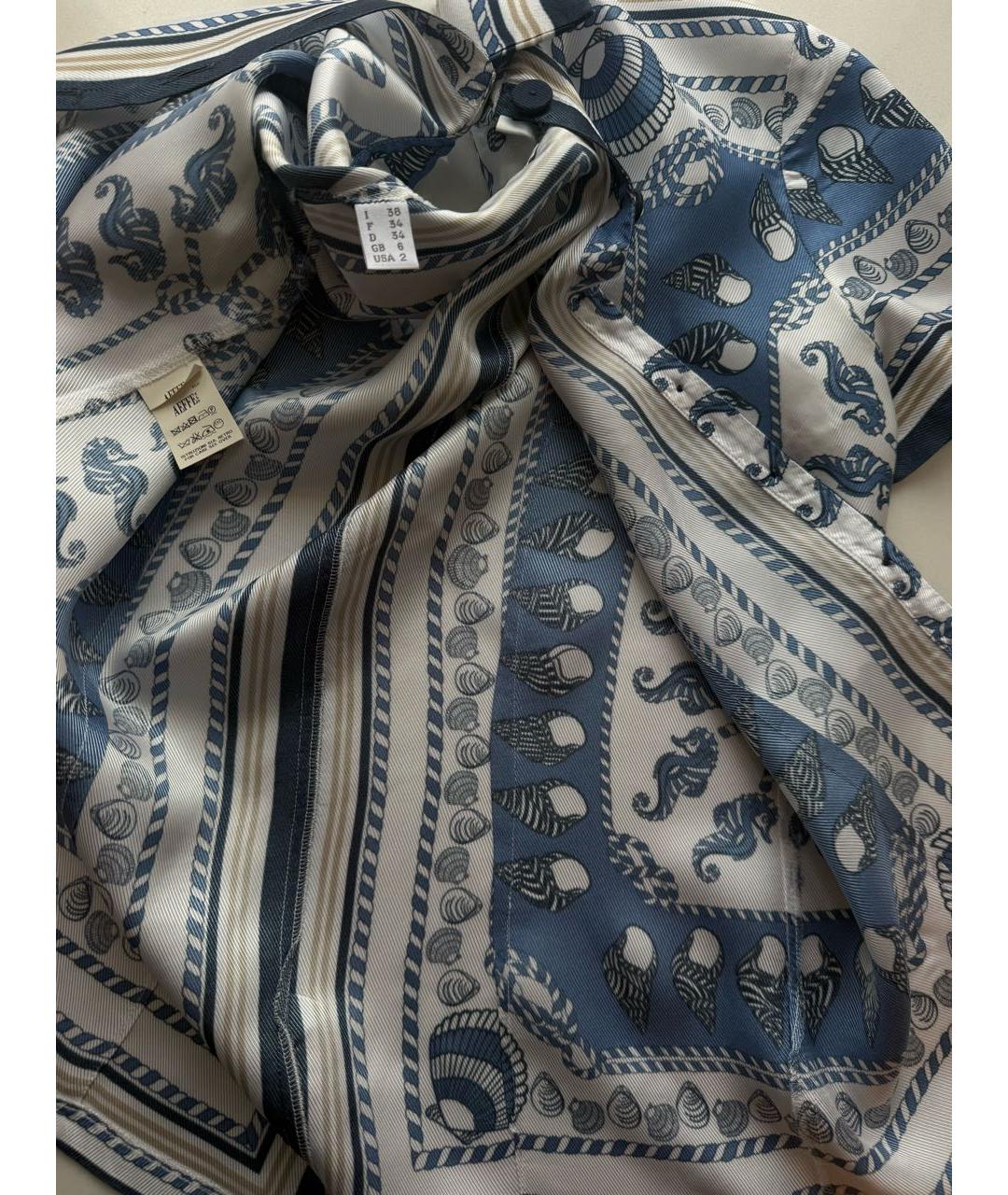 PHILOSOPHY DI ALBERTA FERRETTI Голубая шелковая блузы, фото 8