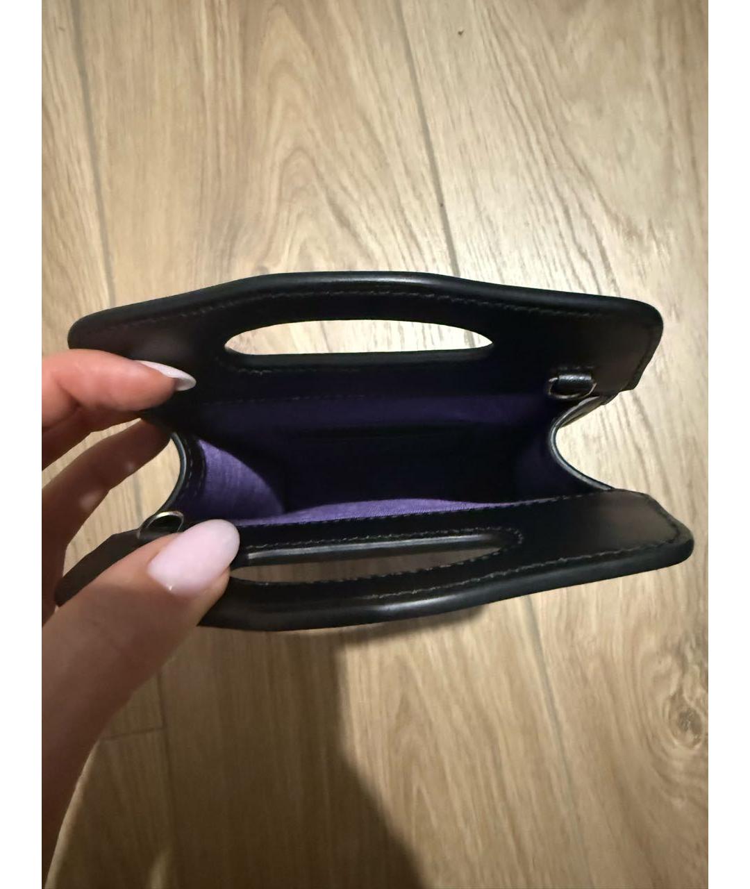 GUCCI Черная кожаная сумка через плечо, фото 4