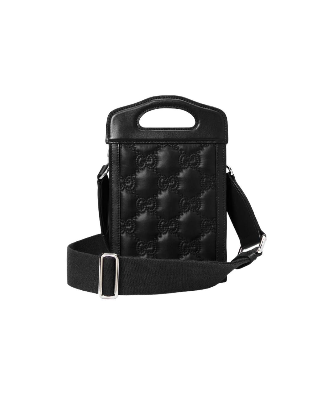 GUCCI Черная кожаная сумка через плечо, фото 3