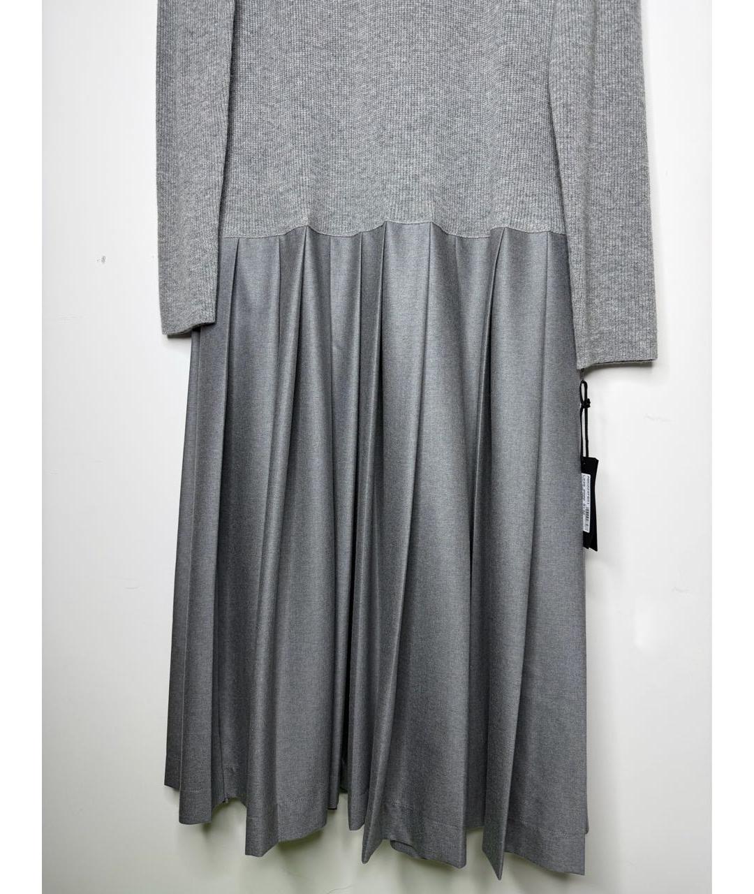 FABIANA FILIPPI Серое шерстяное повседневное платье, фото 3