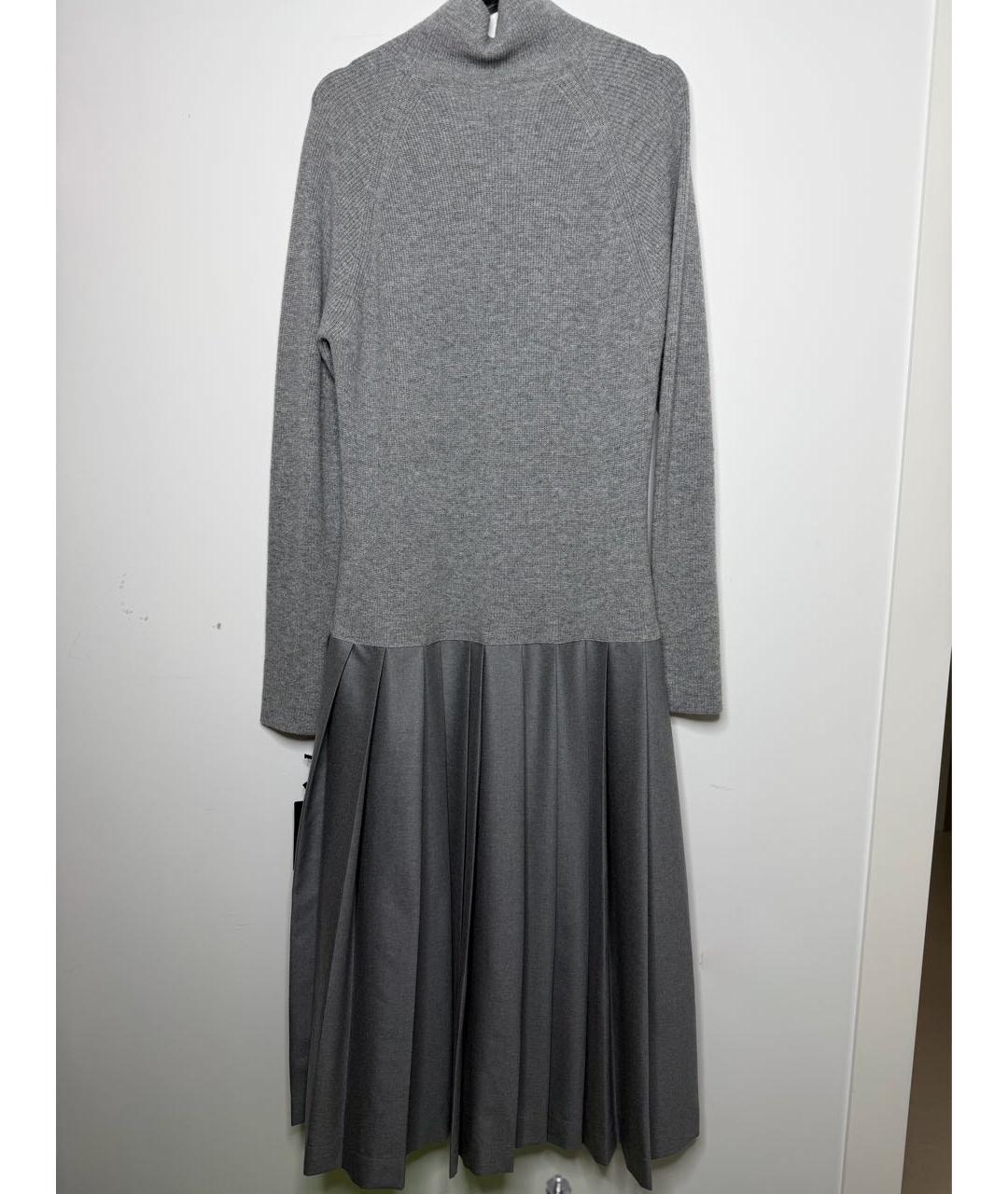 FABIANA FILIPPI Серое шерстяное повседневное платье, фото 2