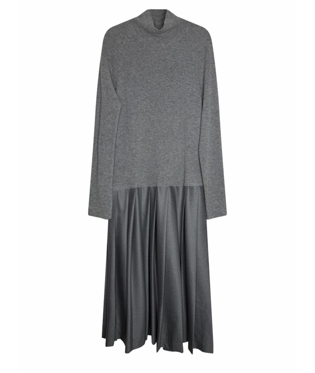 FABIANA FILIPPI Серое шерстяное повседневное платье, фото 1