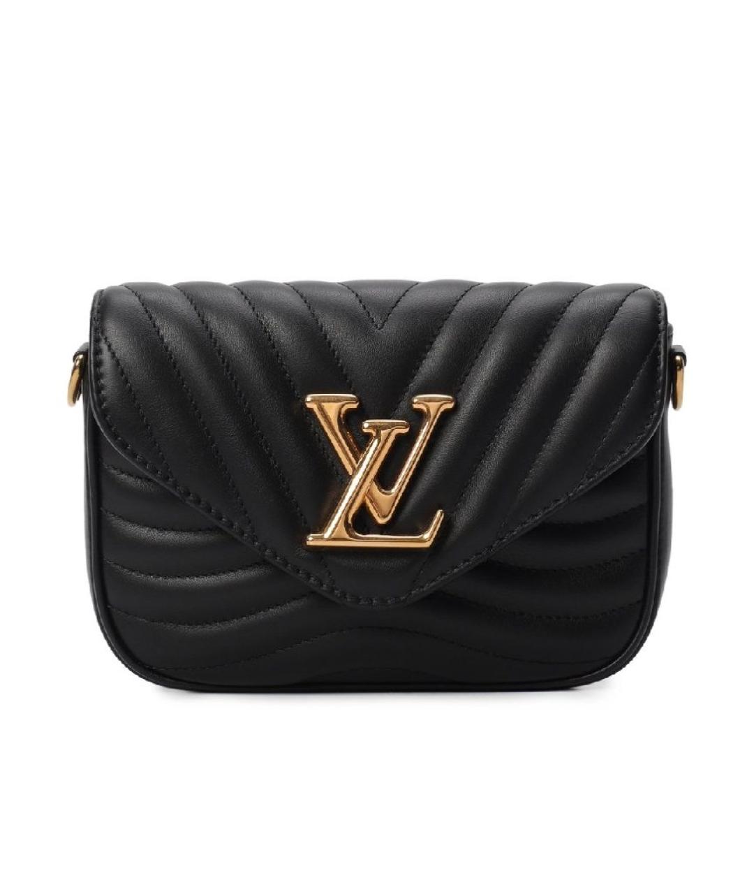 LOUIS VUITTON Черная кожаная сумка через плечо, фото 2