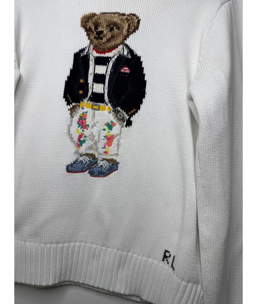 POLO RALPH LAUREN Белый хлопковый джемпер / свитер, фото 4