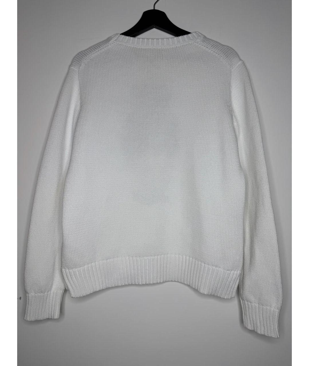 POLO RALPH LAUREN Белый хлопковый джемпер / свитер, фото 2