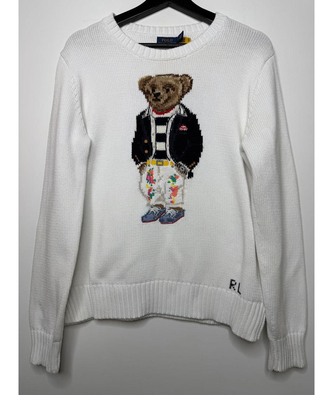 POLO RALPH LAUREN Белый хлопковый джемпер / свитер, фото 5