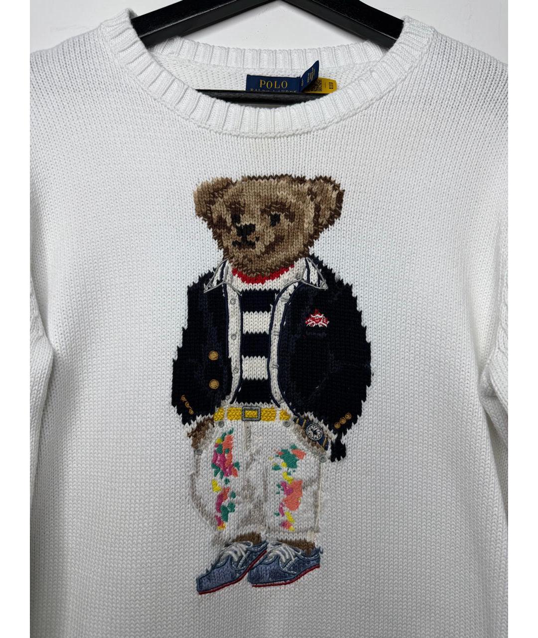 POLO RALPH LAUREN Белый хлопковый джемпер / свитер, фото 3