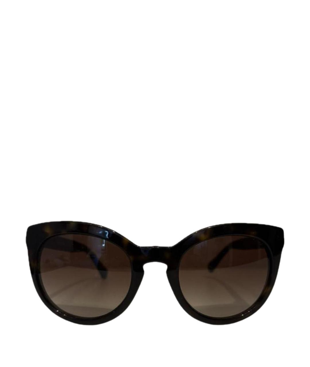 DOLCE&GABBANA Коричневые пластиковые солнцезащитные очки, фото 1