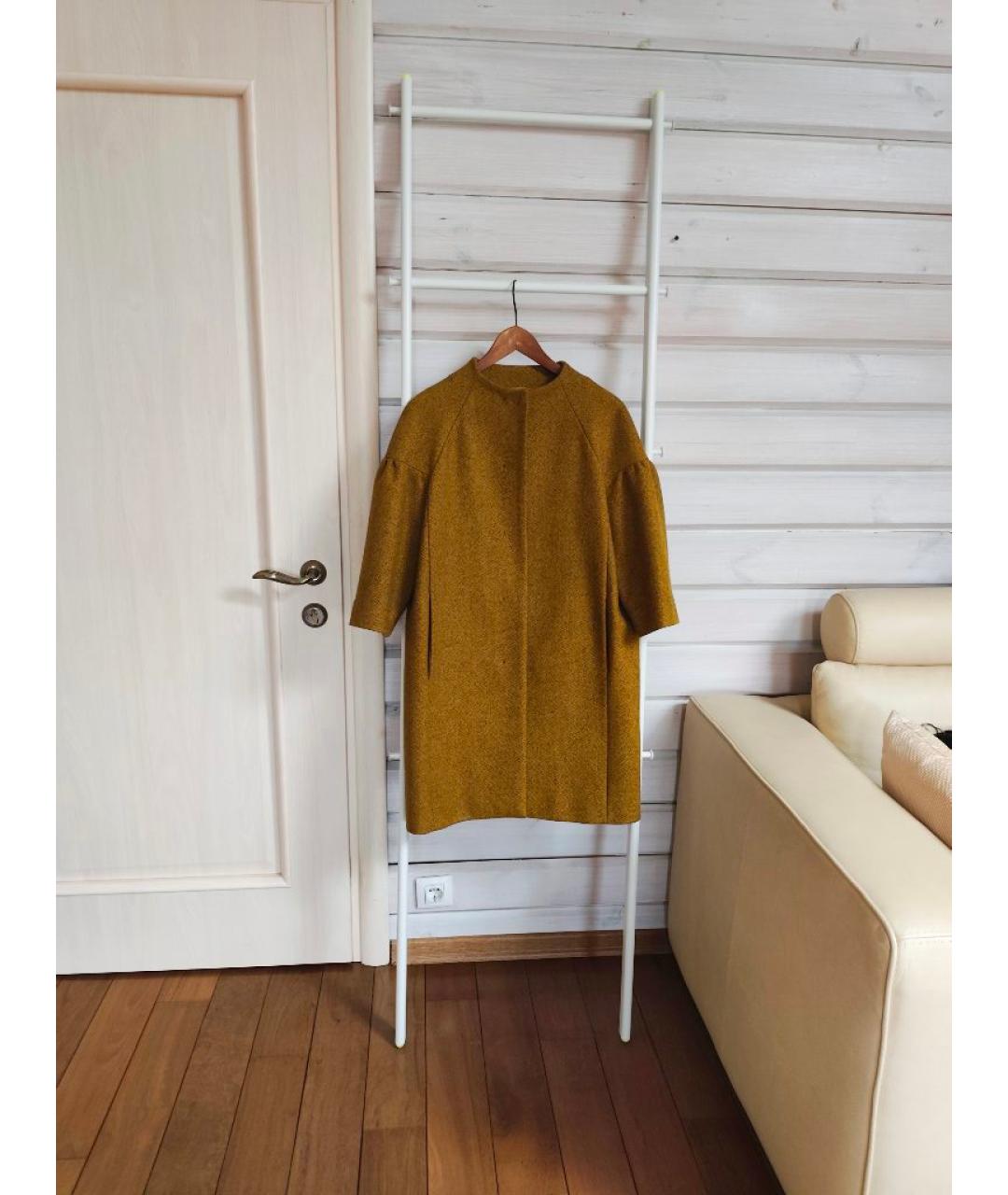 COS Горчичное шерстяное пальто, фото 8