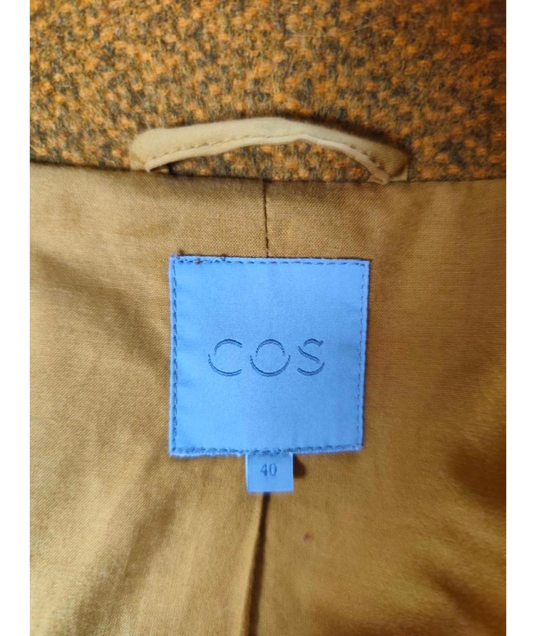 COS Горчичное шерстяное пальто, фото 3